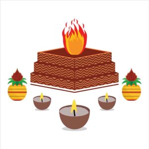 INDIAN WEDDING CLIP ART OF DECORATIVE HAVAN