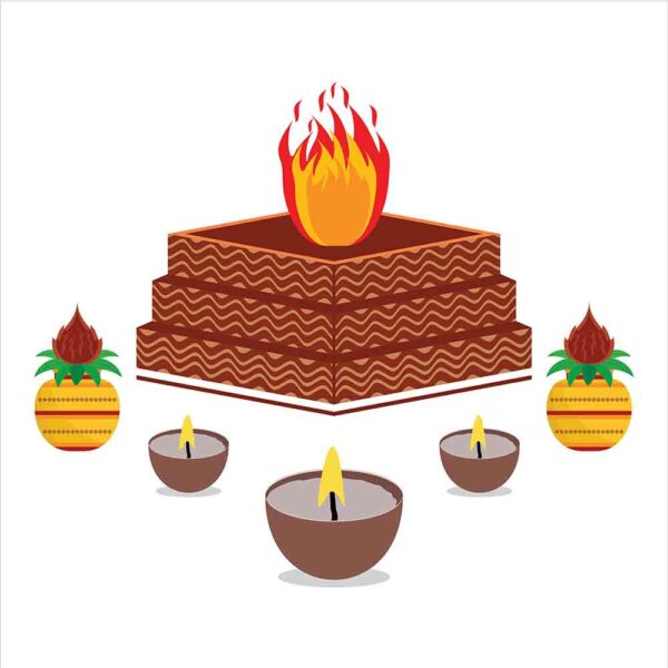 INDIAN WEDDING CLIP ART OF DECORATIVE HAVAN