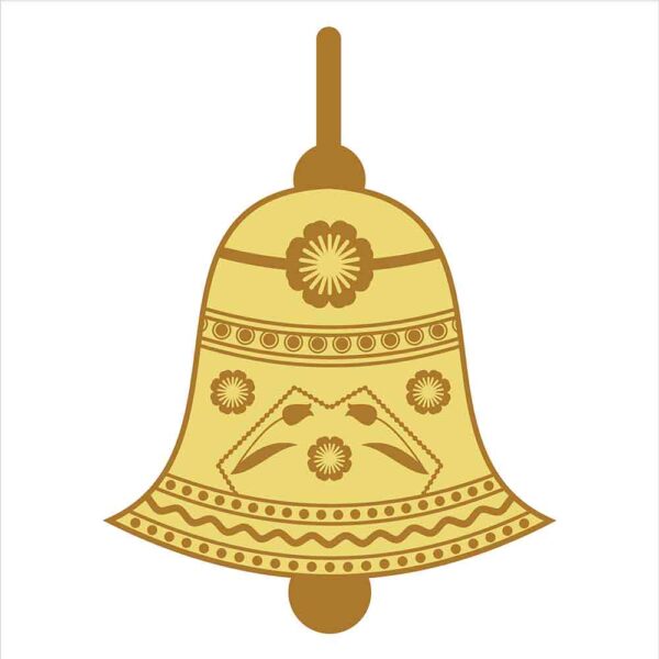 Indian wedding decorative bell vector