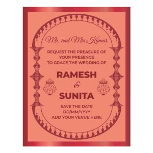 beautiful indian wedding invitation card design